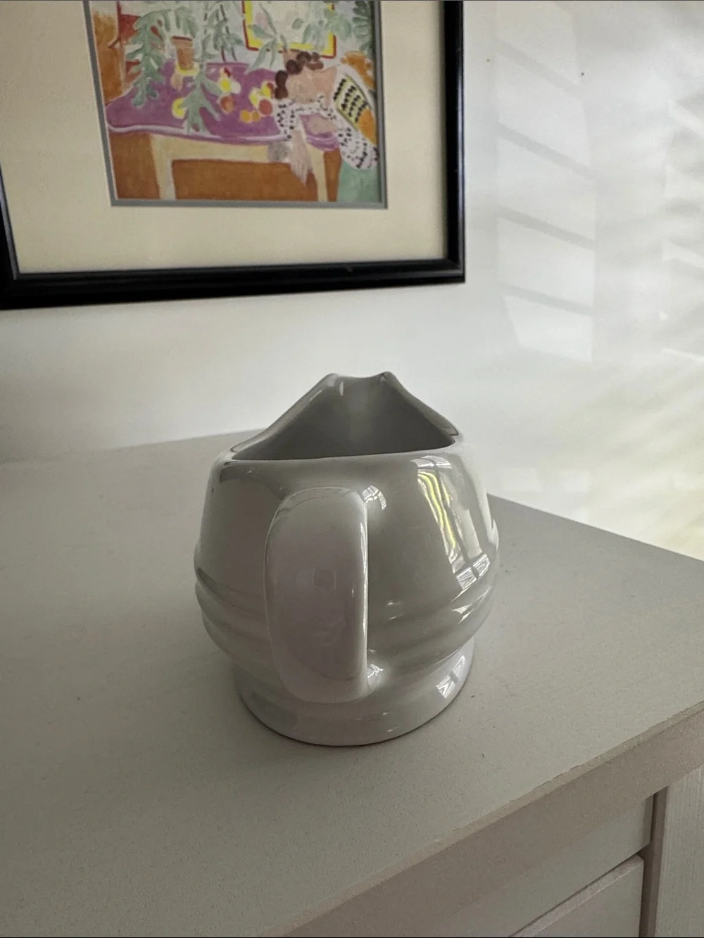 Le Creuset Cream Ceramic Gravy Boat with Handle